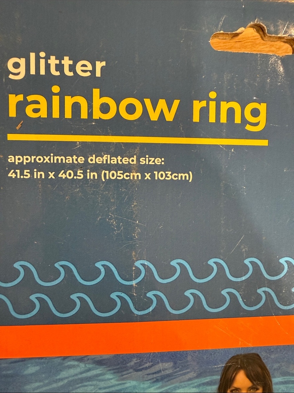 Glitter Rainbow Ring Inflatable Pool Float - Multicolor - Picture 4 of 4